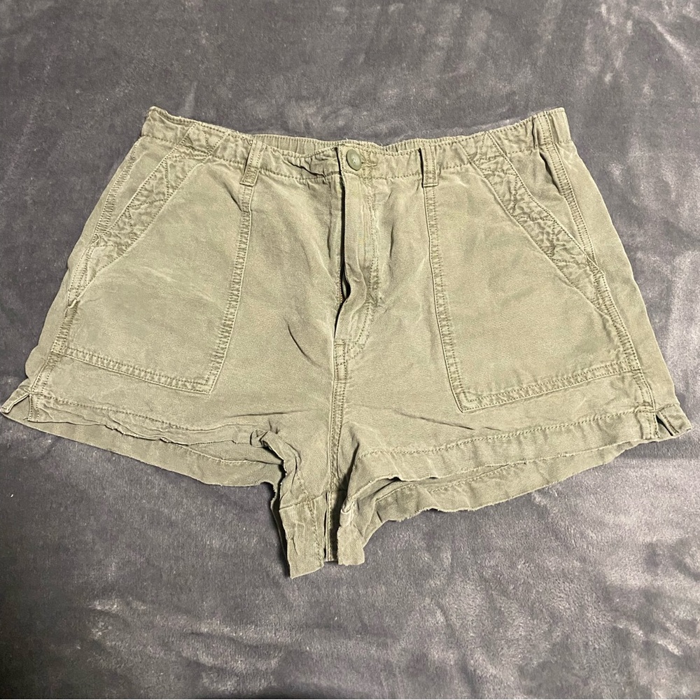 Aerie army green lowrise booty shorts